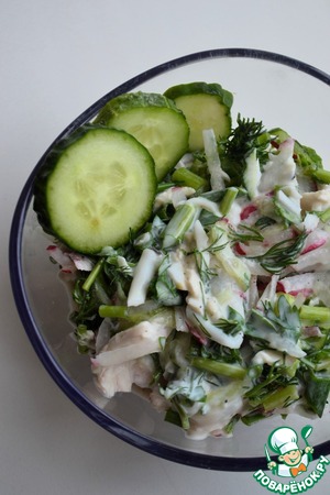 Окрошка с курицей