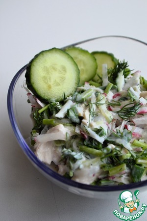 Окрошка с курицей