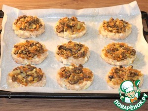 Округлые котлетки с грибной начинкой Округлые котлетки с грибной начинкой