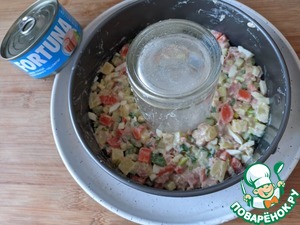 "Оливье" из тунца с васаби-майонезом "Оливье" из тунца с васаби-майонезом