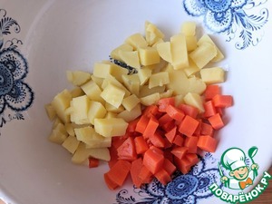 "Оливье" из тунца с васаби-майонезом "Оливье" из тунца с васаби-майонезом