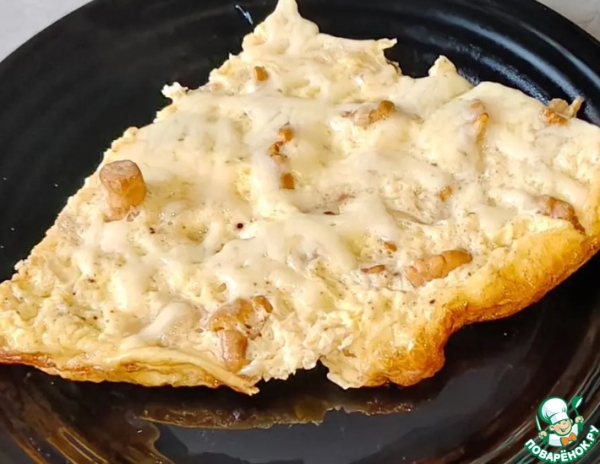 Омлет с лисичками и сыром