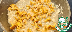 Омлет с лисичками и сыром