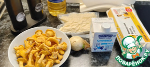 Омлет с лисичками и сыром