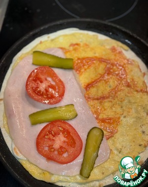 Омлет в лаваше-кругляше Омлет в лаваше-кругляше