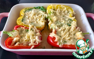 Омлет в перце. Запеченный с сыром Омлет в перце. Запеченный с сыром