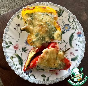 Омлет в перце. Запеченный с сыром Омлет в перце. Запеченный с сыром