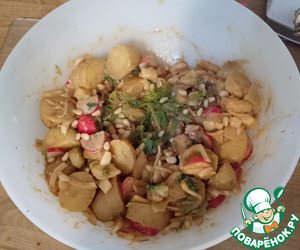 Острый картофельный салат с арахисовым иаслом