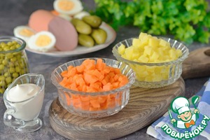 Овощи для "Оливье" за 15 минут