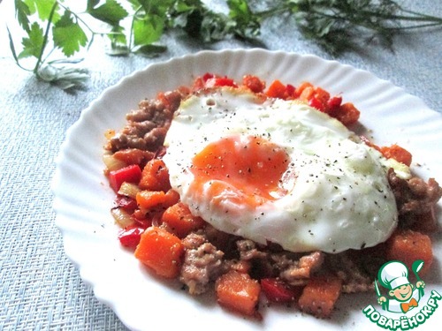 Овощи с бататом на сковороде Овощи с бататом на сковороде