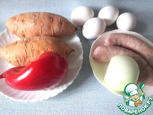 Овощи с бататом на сковороде Овощи с бататом на сковороде