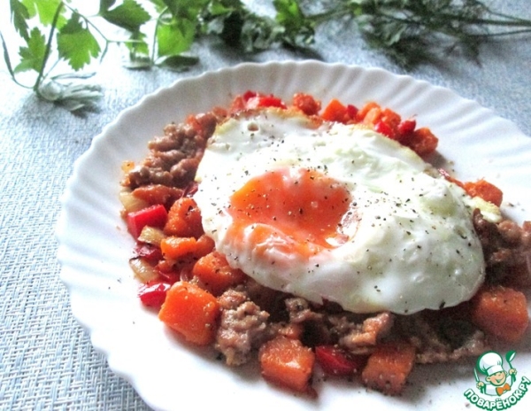 Овощи с бататом на сковороде Овощи с бататом на сковороде