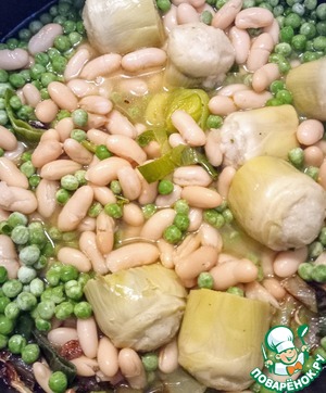 Овощное рагу с артишоками и фасолью