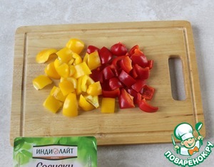 Овощное рагу с сосисками из индейки