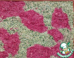 Овощной рулет с яичным салатом