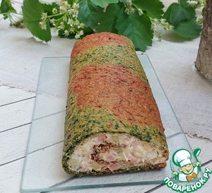 Овощной рулет с яичным салатом