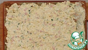 Овощной рулет с яичным салатом