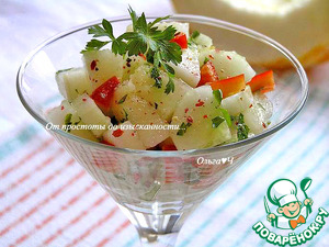 Овощной салат с дыней