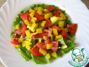 Овощной салат с перепелиными яйцами Овощной салат с перепелиными яйцами