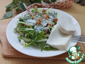 Овощной салат с вареным адыгейским сыром Овощной салат с вареным адыгейским сыром