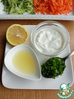 Овощной салат с зелёным горошком