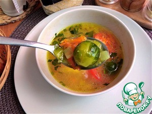 Овощной суп с чечевично-злаковой полентой Овощной суп с чечевично-злаковой полентой