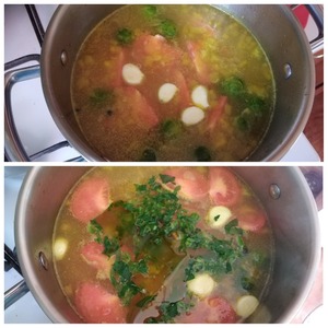 Овощной суп с чечевично-злаковой полентой Овощной суп с чечевично-злаковой полентой