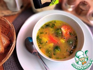 Овощной суп с чечевично-злаковой полентой Овощной суп с чечевично-злаковой полентой