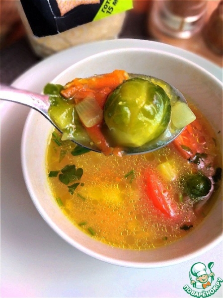 Овощной суп с чечевично-злаковой полентой Овощной суп с чечевично-злаковой полентой