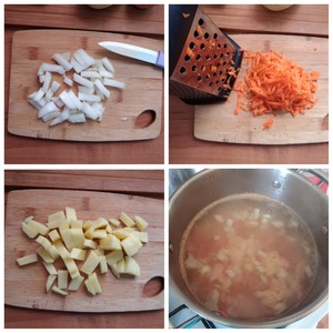 Овощной суп с чечевично-злаковой полентой Овощной суп с чечевично-злаковой полентой