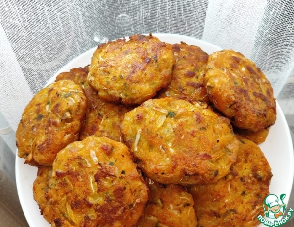 Овощные оладьи с мясом Овощные оладьи с мясом