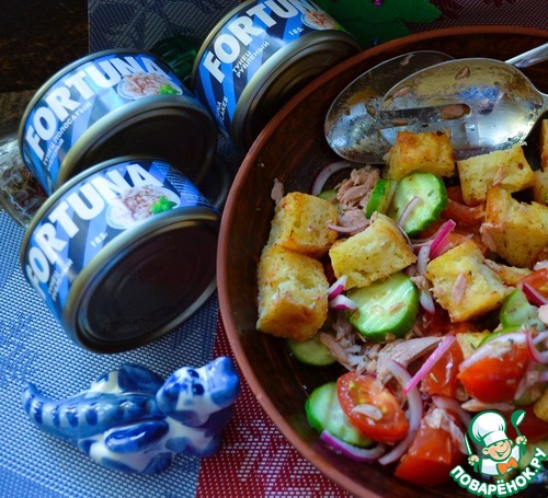 Панцанелла с тунцом и каперсами Панцанелла с тунцом и каперсами
