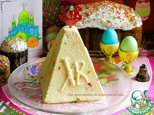 Пасха творожная заварная с цукатами Пасха творожная заварная с цукатами