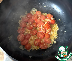 Паста с креветками в сырном соусе