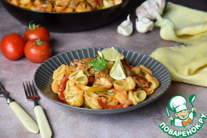 Паста с курицей фахита