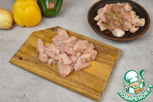 Паста с курицей фахита