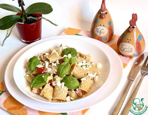 Паста с овощами и фетой из духовки Паста с овощами и фетой из духовки