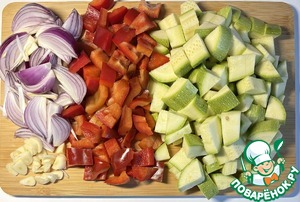 Паста с овощами и фетой из духовки Паста с овощами и фетой из духовки