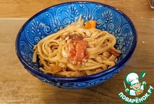 Паста с соусом мухаммара Паста с соусом мухаммара