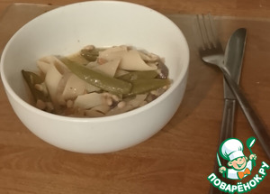 Паста со стручковой фасолью, орешками, пармезаном Паста со стручковой фасолью, орешками, пармезаном