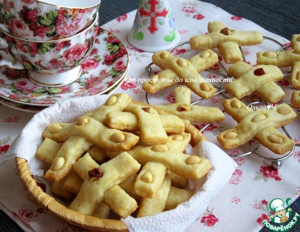 Печенье «Крестики» с орехами Печенье «Крестики» с орехами