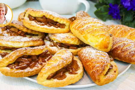 Печенье с яблоками, песочное тесто на сметане Печенье с яблоками, песочное тесто на сметане