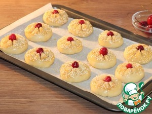 Печенье со вкусом ванили и жаренного кунжута Печенье со вкусом ванили и жаренного кунжута