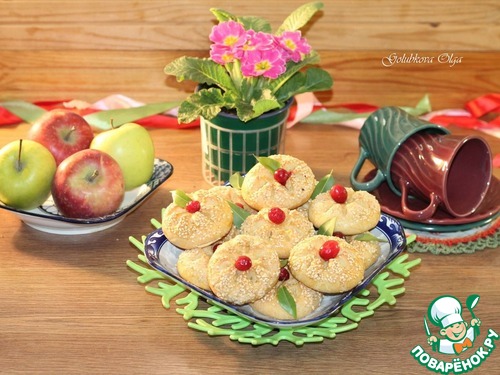 Печенье со вкусом ванили и жаренного кунжута Печенье со вкусом ванили и жаренного кунжута