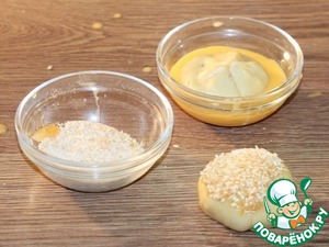 Печенье со вкусом ванили и жаренного кунжута Печенье со вкусом ванили и жаренного кунжута