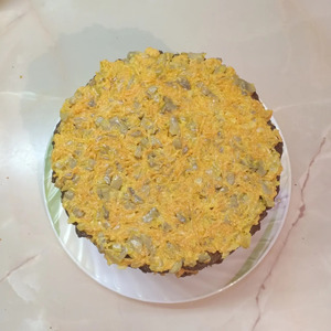 Печеночный торт с грибами