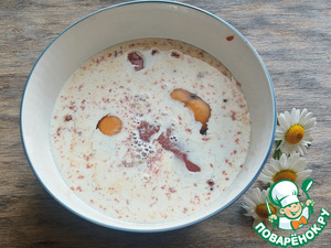 Печёночные блины с лисичками и сыром