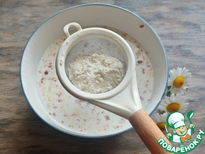 Печёночные блины с лисичками и сыром