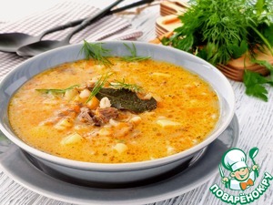 Перловый суп на костном бульоне