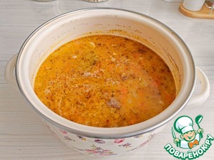 Перловый суп на костном бульоне